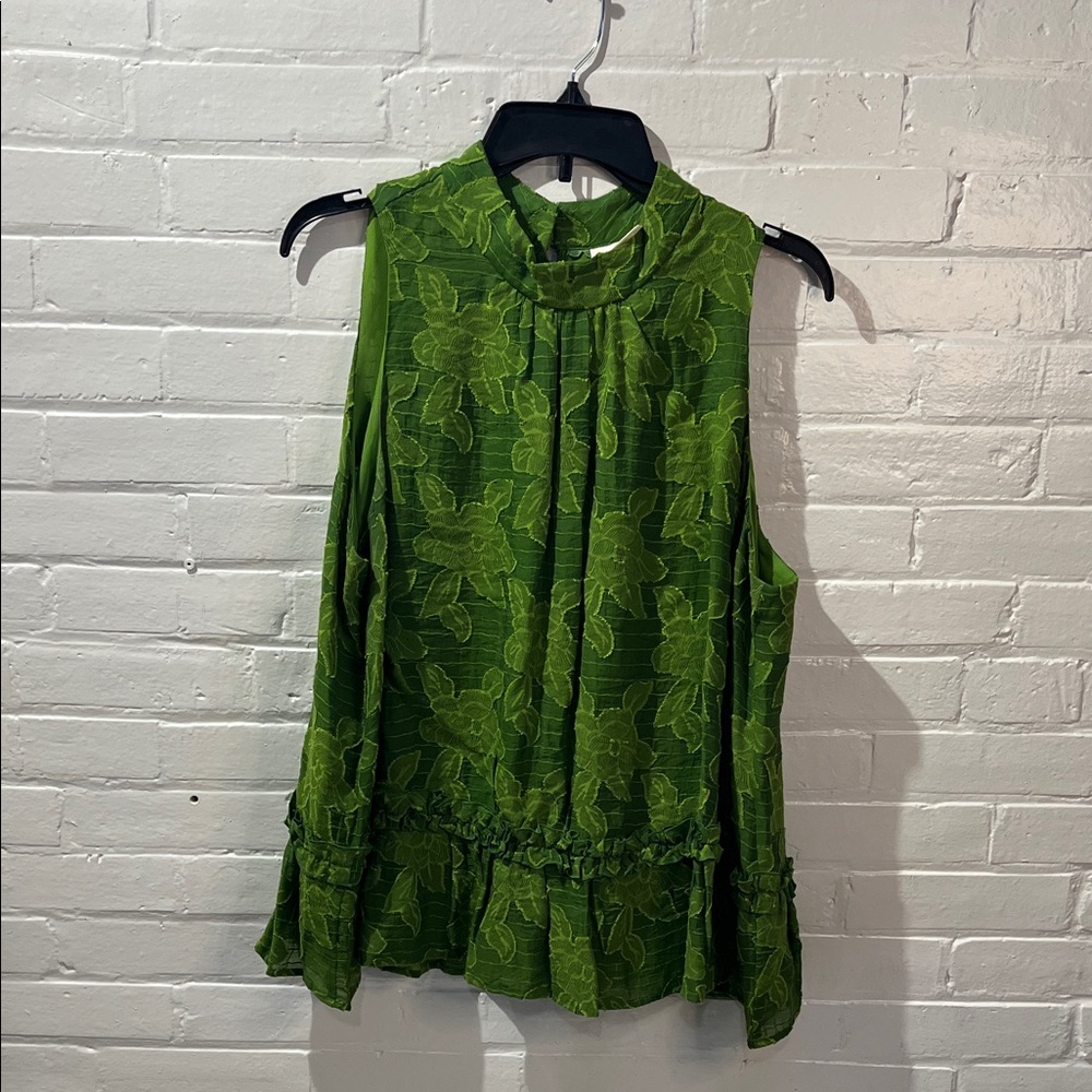 Maeve Leafy Green Sleeveless Top